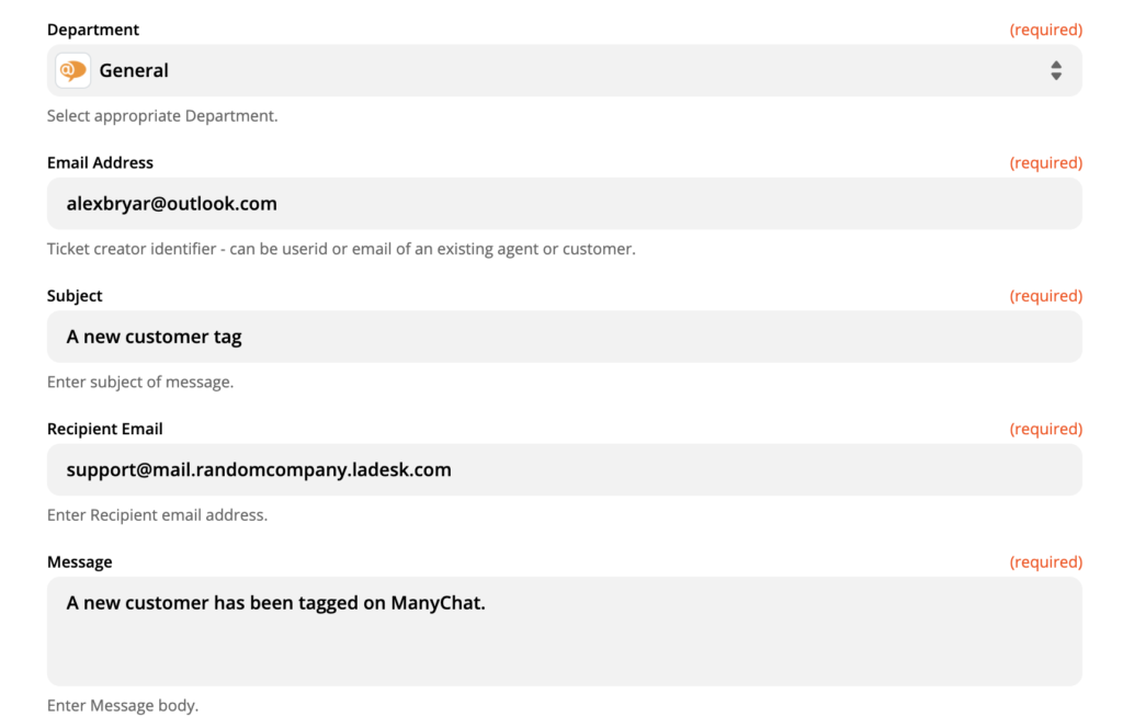 „LiveAgent“ veiksmų nustatymas „Zapier“ programoje